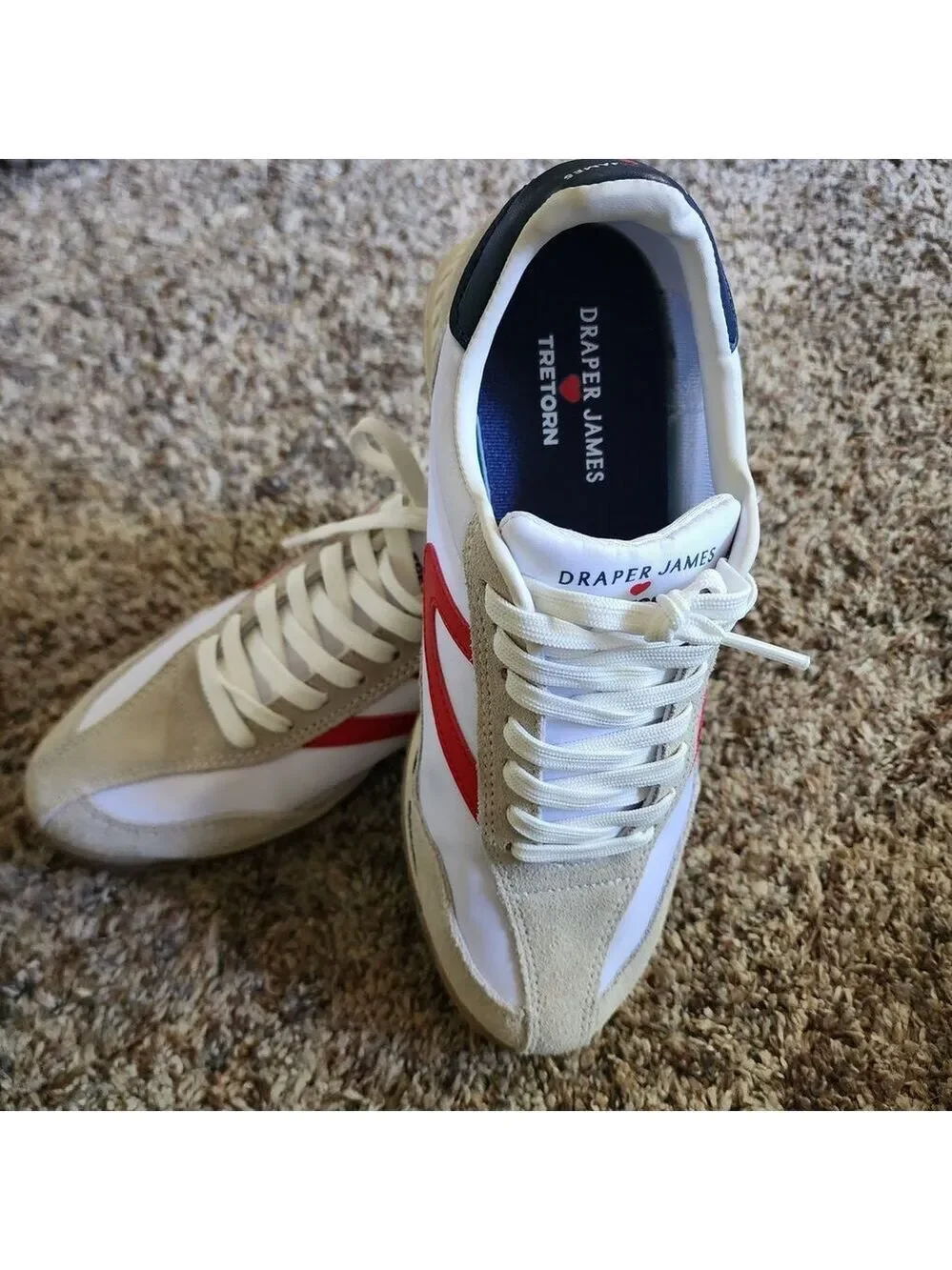 Draper James x Tretorn Rawlins 2.0 Sneakers Red White Navy 7.5M NWOT